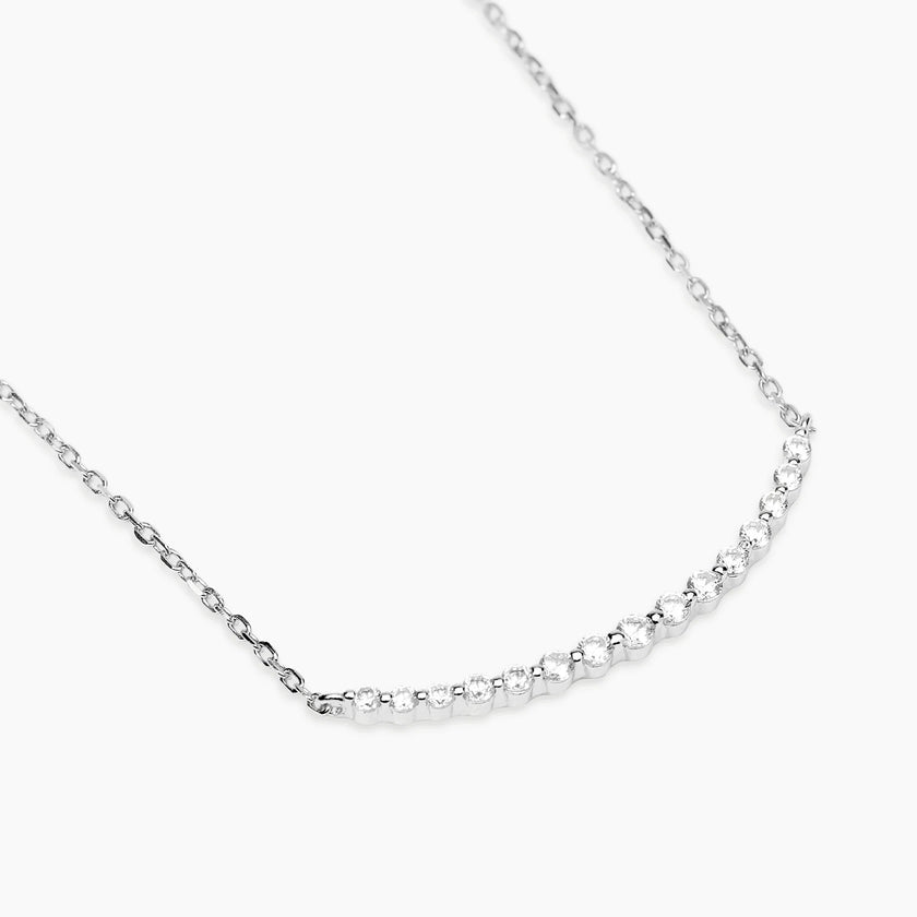 Mabina | Girocollo in bronzo e argento con punti luce in zirconi ORIZZONTE | 656154