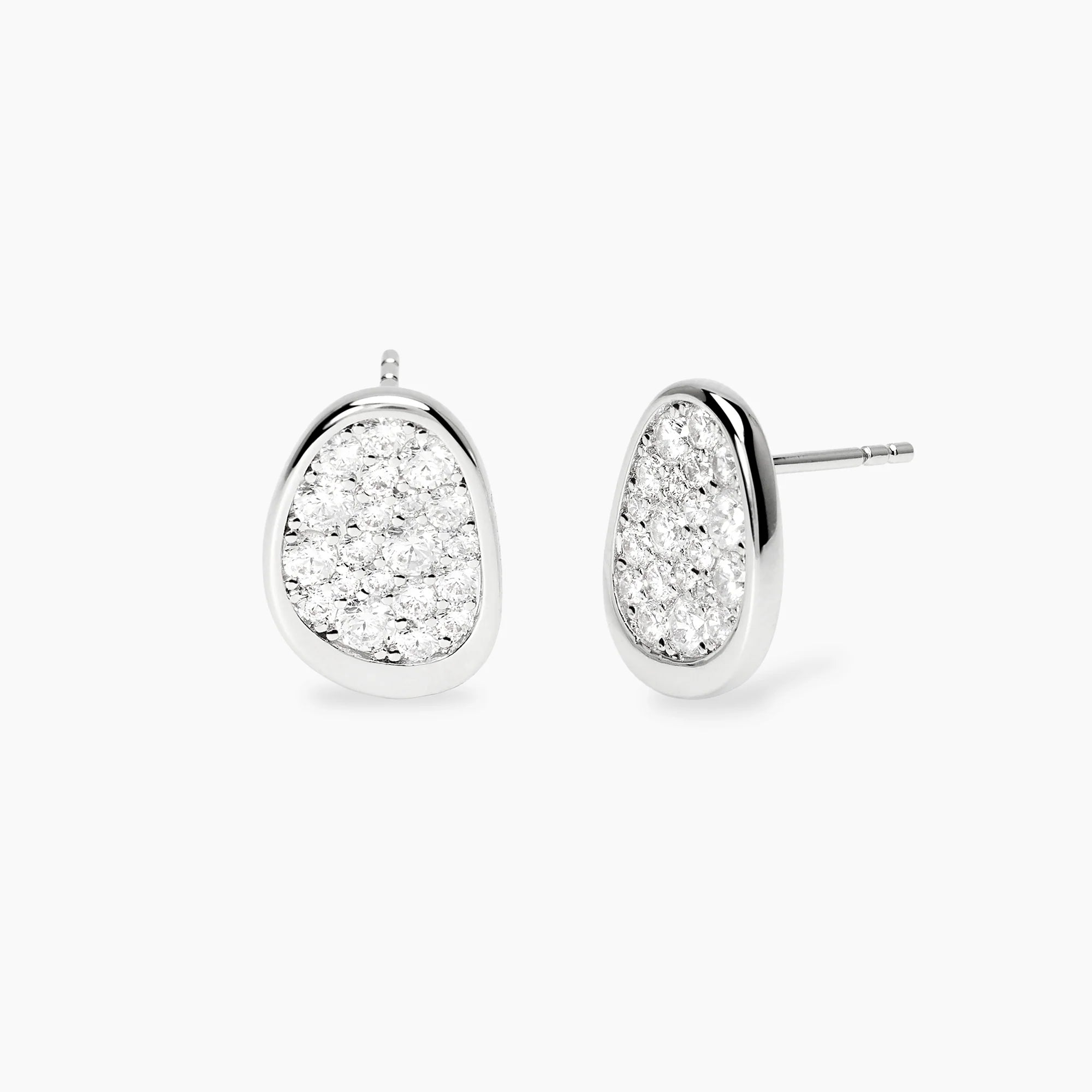 Mabina | Orecchini a lobo in bronzo e argento con zirconi MERAVIGLIA | 666170