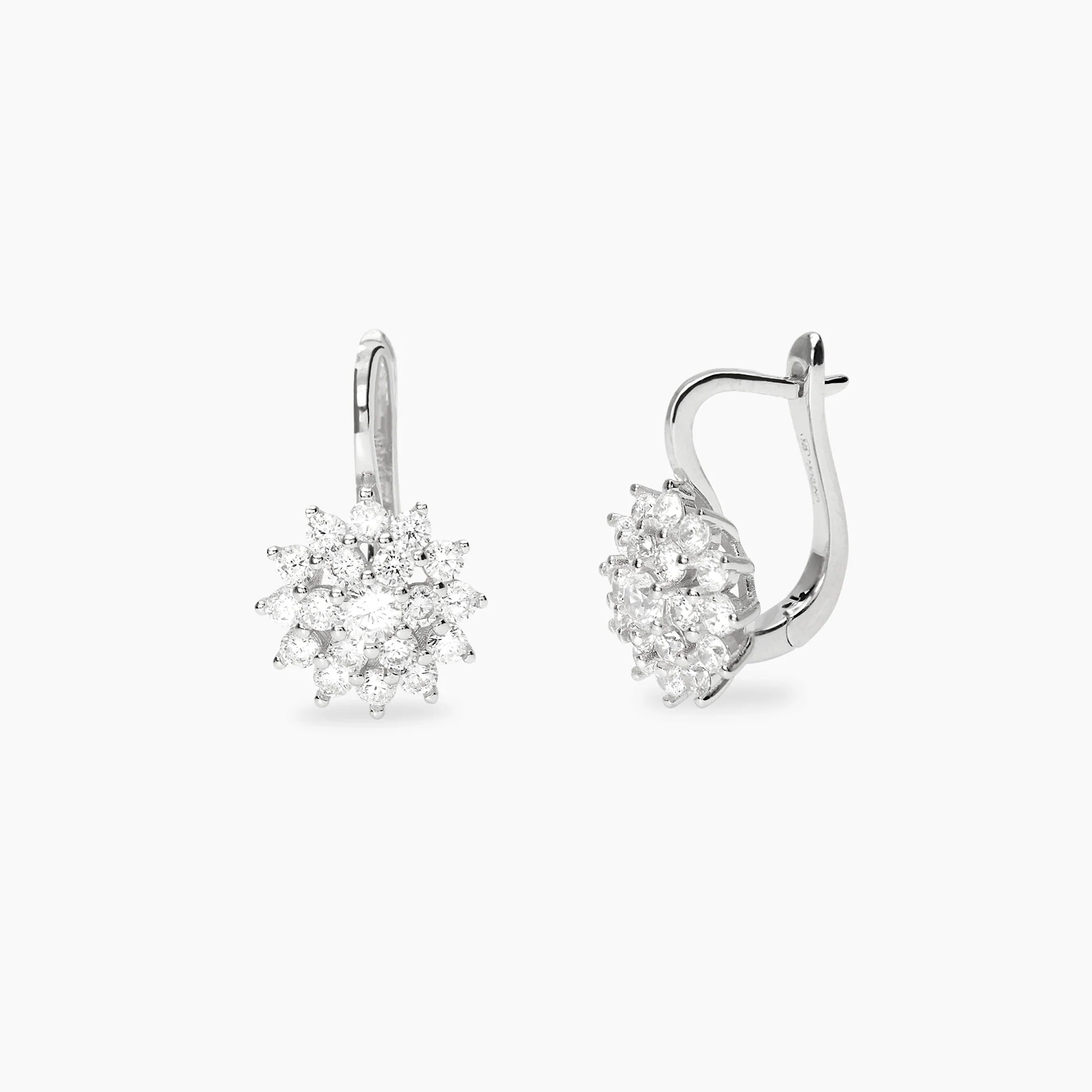 Mabina | Orecchini in bronzo e argento con punti luce in zirconi SIRIO | 666182