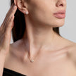 Mabina | Orecchini a lobo in bronzo e argento dorato con zirconi FIOR DI STELLE | 666193