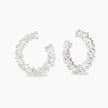 Mabina | Orecchini semicerchio in bronzo e argento con zirconi GHIRLANDA | 666200