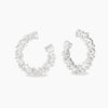 Mabina | Orecchini semicerchio in bronzo e argento con zirconi GHIRLANDA | 666200