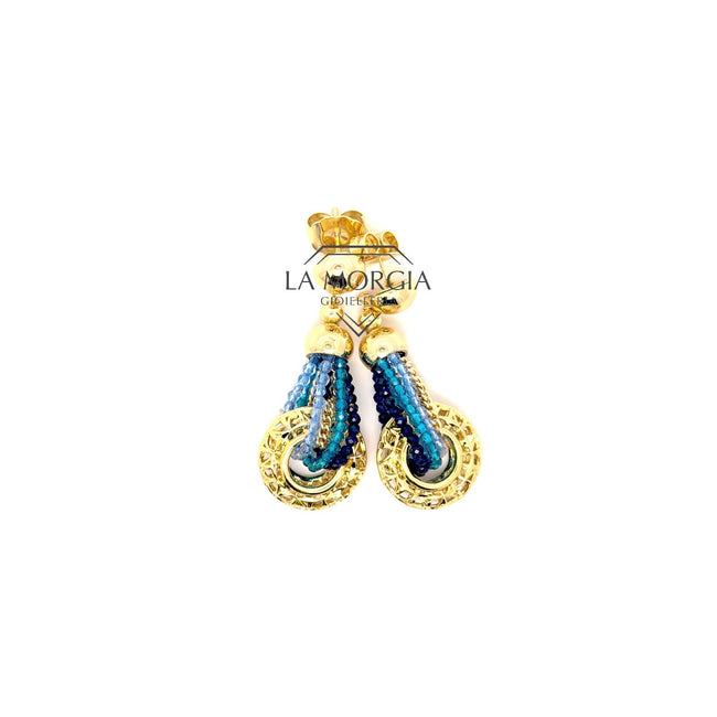 UNGARI | Orecchini Col. Azzurro Nero Petrolio | FIRENZE OR 055