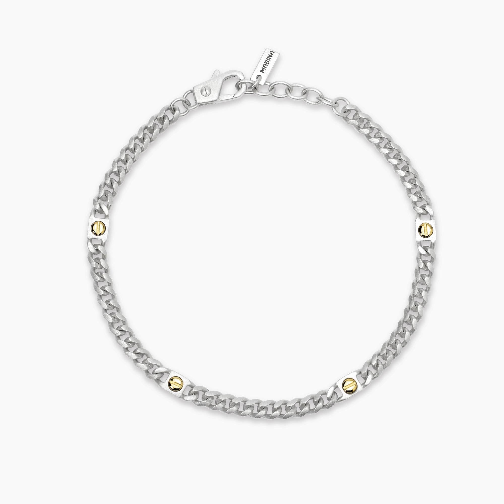 Mabina | Bracciale regolabile con catena groumette e viti Screw | 534080