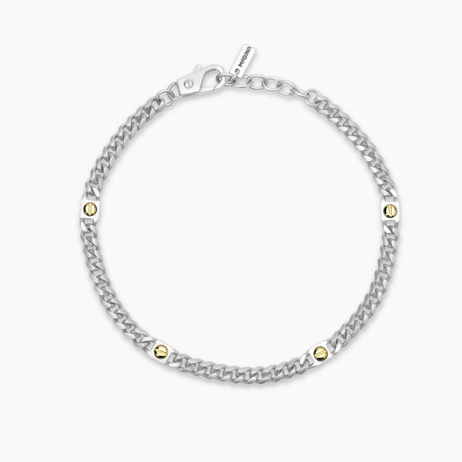 Mabina | Bracciale regolabile con catena groumette e viti Screw | 534080
