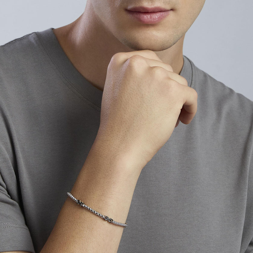 Mabina | Bracciale con catena veneta e elementi con viti Rialto | 534082