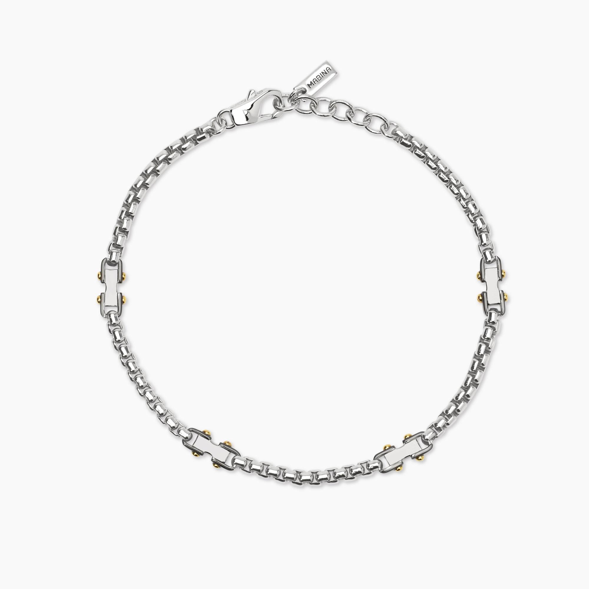 Mabina | Bracciale con catena veneta e elementi con viti Rialto | 534082
