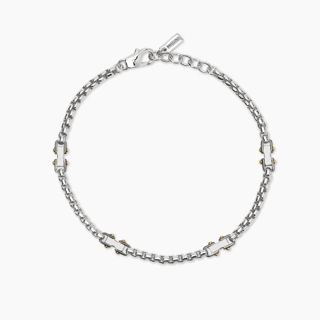 Mabina | Bracciale con catena veneta e elementi con viti Rialto | 534082