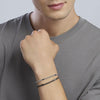 Mabina | Bracciale con catena veneta e inserti neri Race | 534084