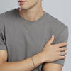 Mabina | Bracciale con catena veneta e piastra Geometrico | 534086
