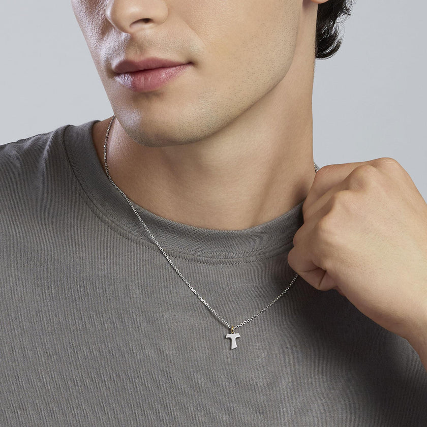 Mabina | Collana uomo con croce Tau Tao | 553820