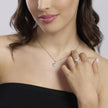 Mabina | Anello con cuore in acquamarina sintetica LOVE AFFAIR | 523476