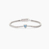 Mabina | Bracciale tennis con acquamarina sintetica LOVE AFFAIR | 534107