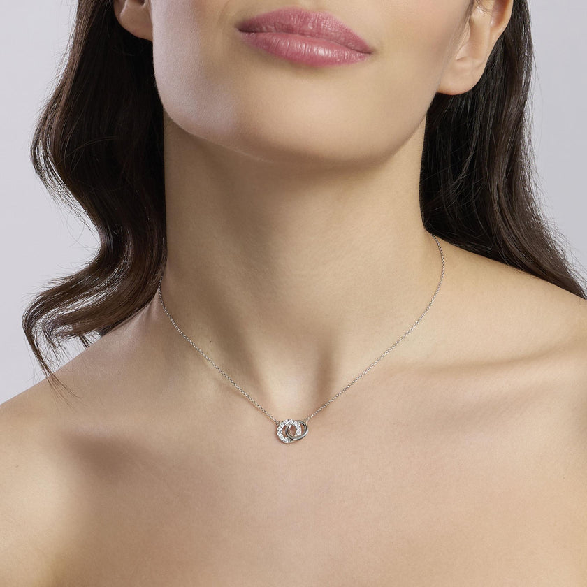 Mabina | Girocollo doppio cerchio INCASTRO PERFETTO | 553833