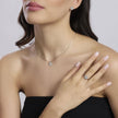 Mabina | Girocollo con fiore in argento bulinato MALEDETTA PRIMAVERA | 553837