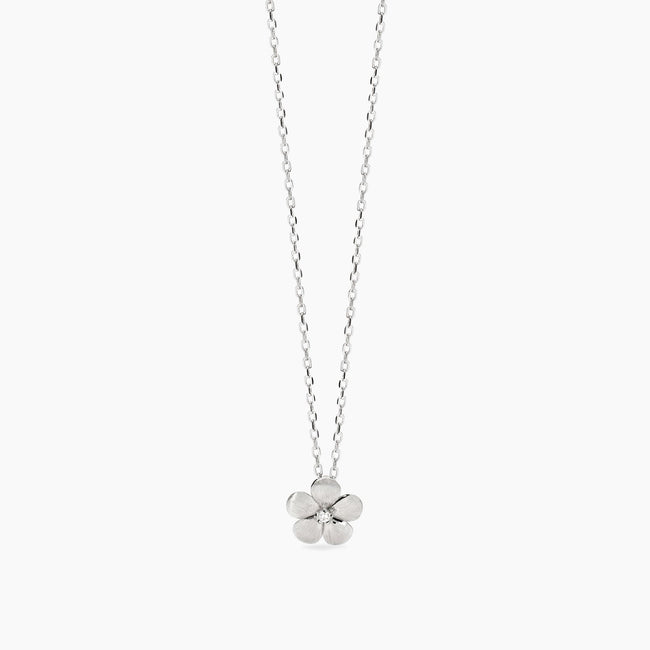 Mabina | Girocollo con fiore in argento bulinato MALEDETTA PRIMAVERA | 553837