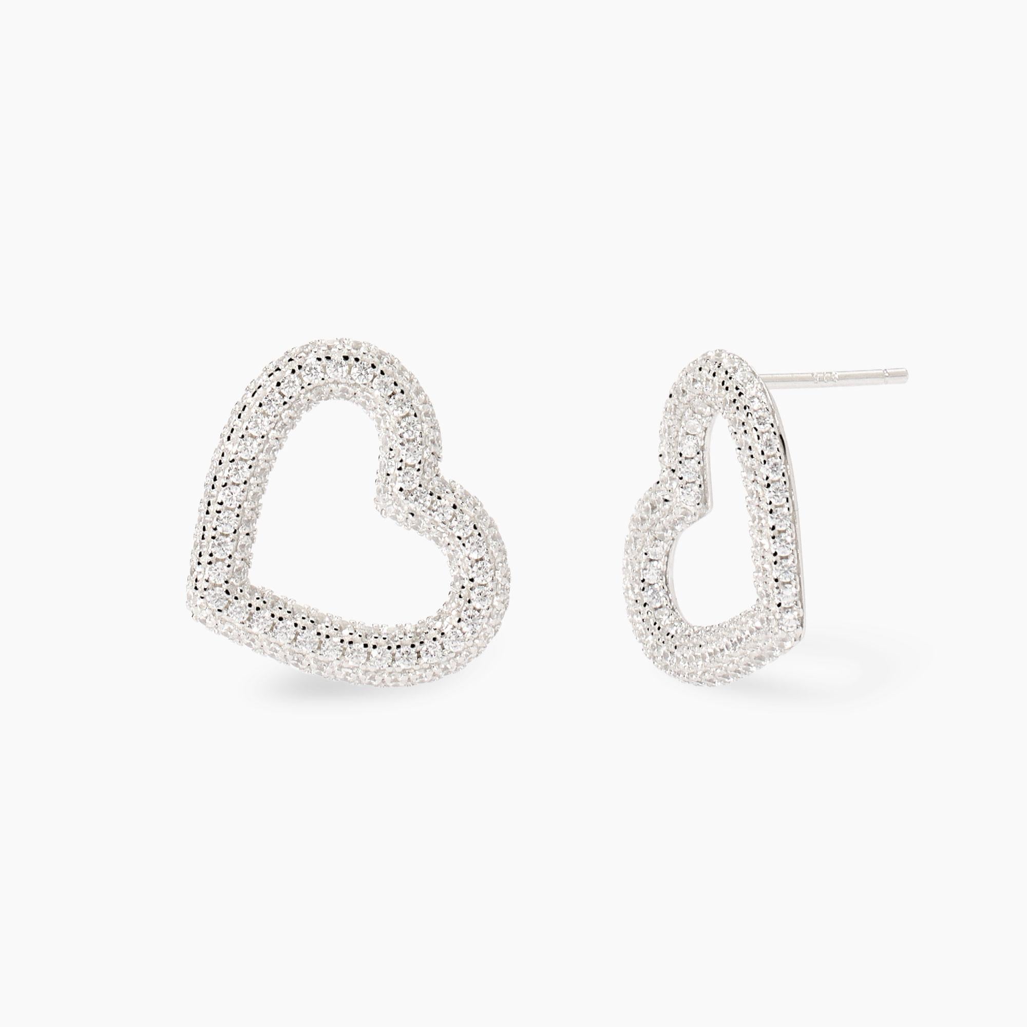 Mabina | Orecchini cuore in zirconi VERA | 563922