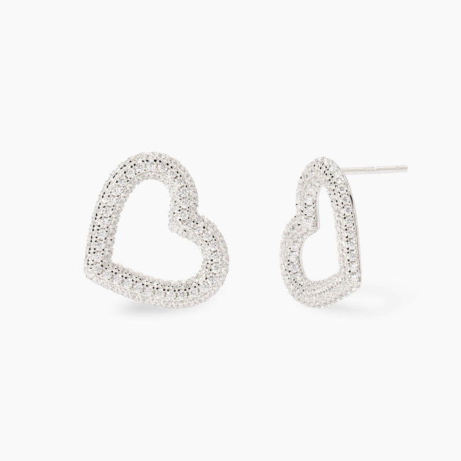 Mabina | Orecchini cuore in zirconi VERA | 563922
