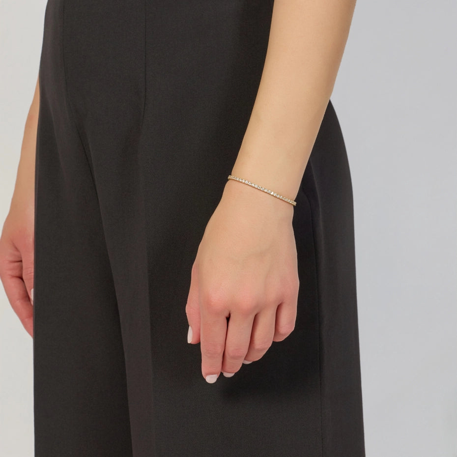 UNOAERRE | Bracciale Tennis in Argento Dorato | 6871