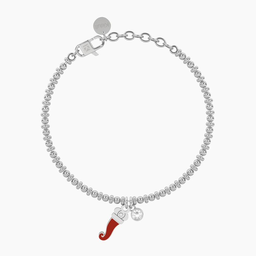 Kidult Style 41 | Bracciale sfere con cornetto portafortuna | 732331