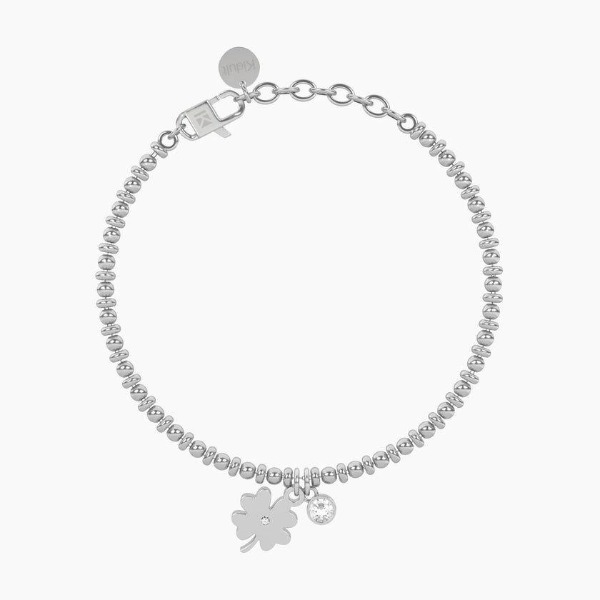 Kidult Style 41 | Bracciale a sfere con ciondolo quadrifoglio | 732332