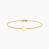 Kidult | Bracciale Infinity in acciaio dorato con cuore | 732401