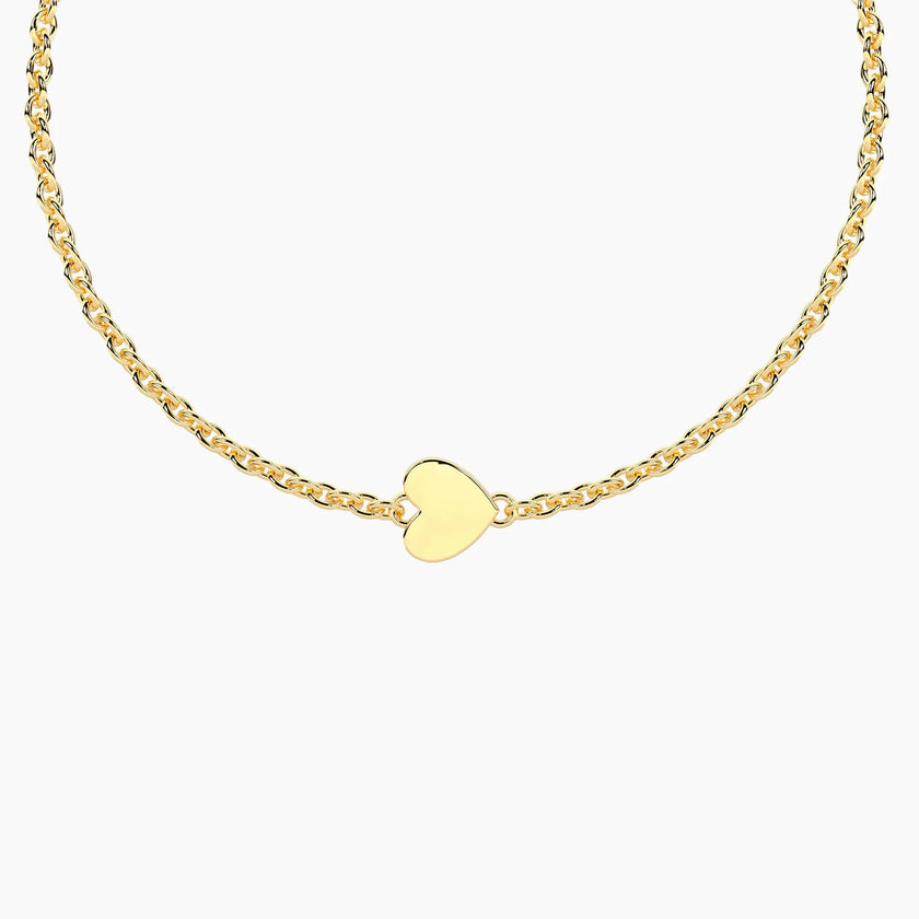 Kidult | Bracciale Infinity in acciaio dorato con cuore | 732401