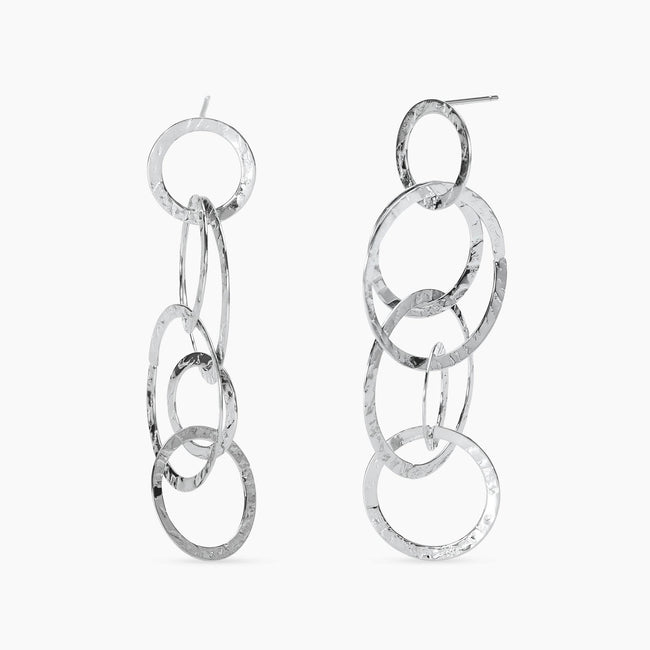 Kidult Style 62 | Orecchini pendenti in acciaio martellato | 861141
