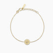 Mabina | Bracciale in argento dorato con ciondolo occhio LOOK AT ME | 534162