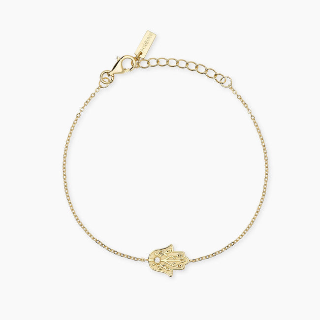 Mabina | Bracciale in argento dorato con mano di Fatima POSITIVE ENERGY | 534163
