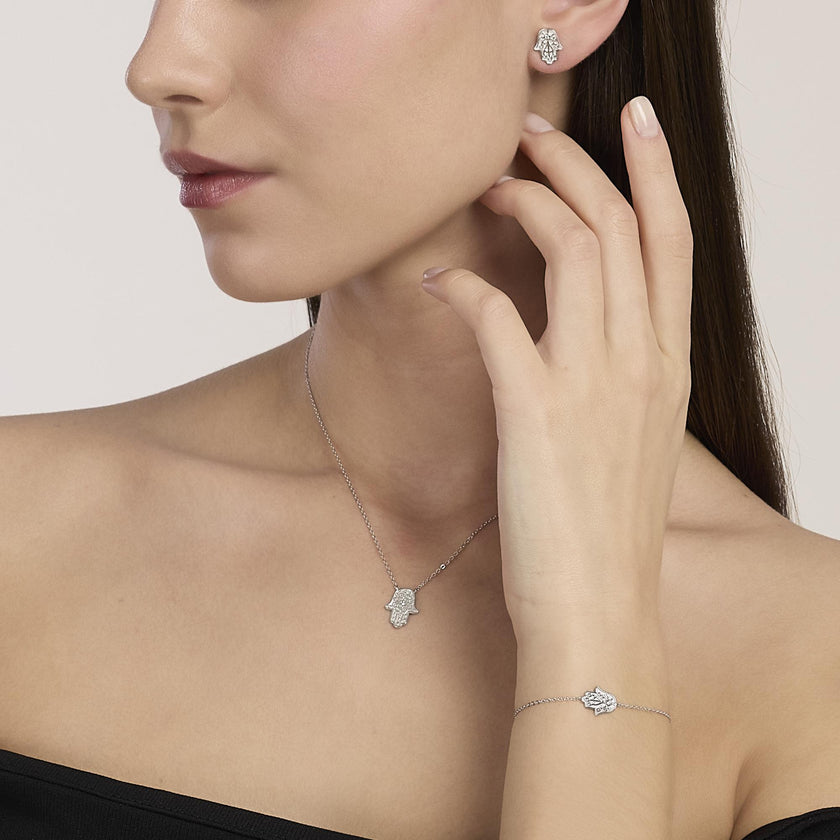 Mabina | Bracciale in argento con mano di Fatima POSITIVE ENERGY | 534164