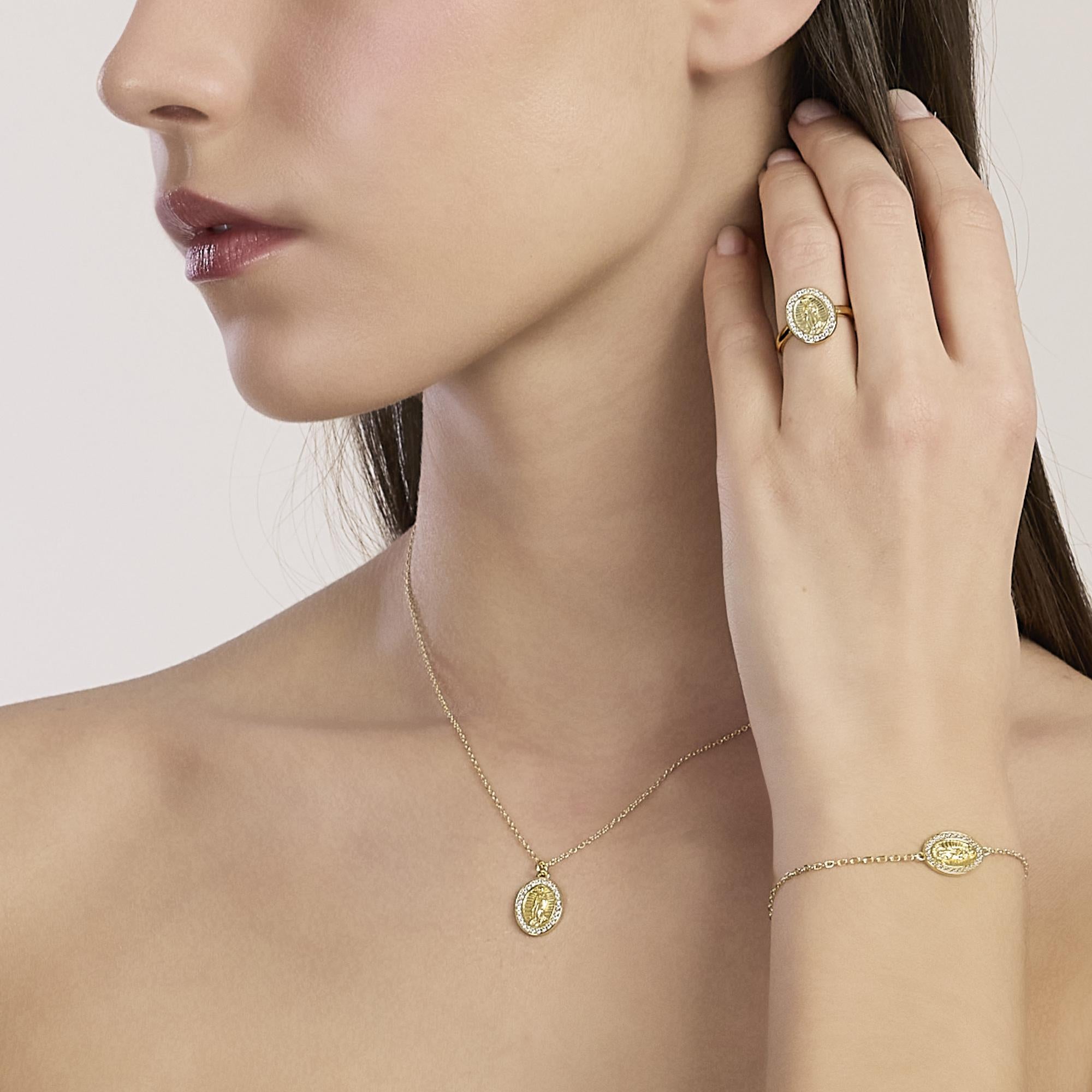 Mabina | Bracciale in argento dorato con Madonnina LADY MADONNA | 534166