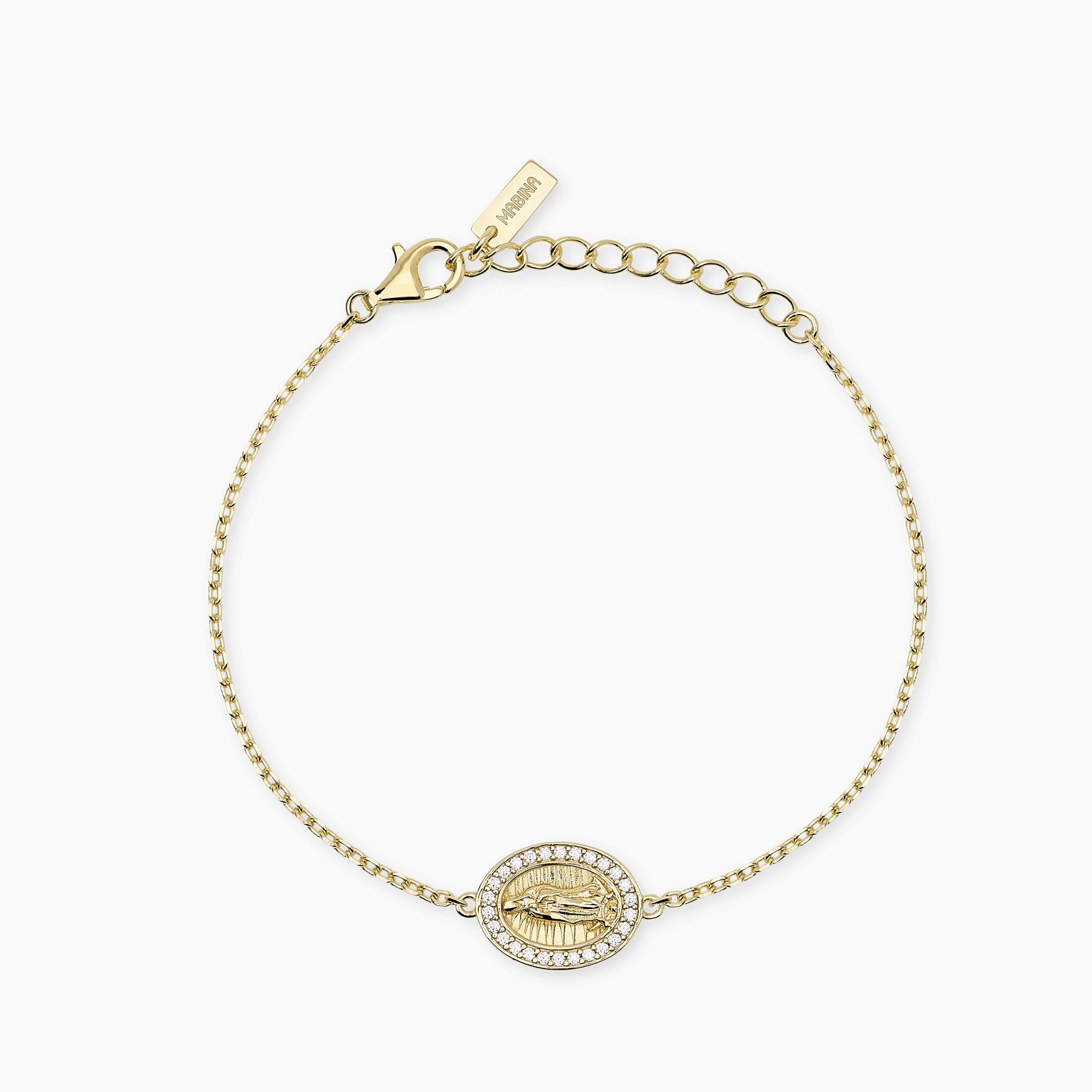 Mabina | Bracciale in argento dorato con Madonnina LADY MADONNA | 534166