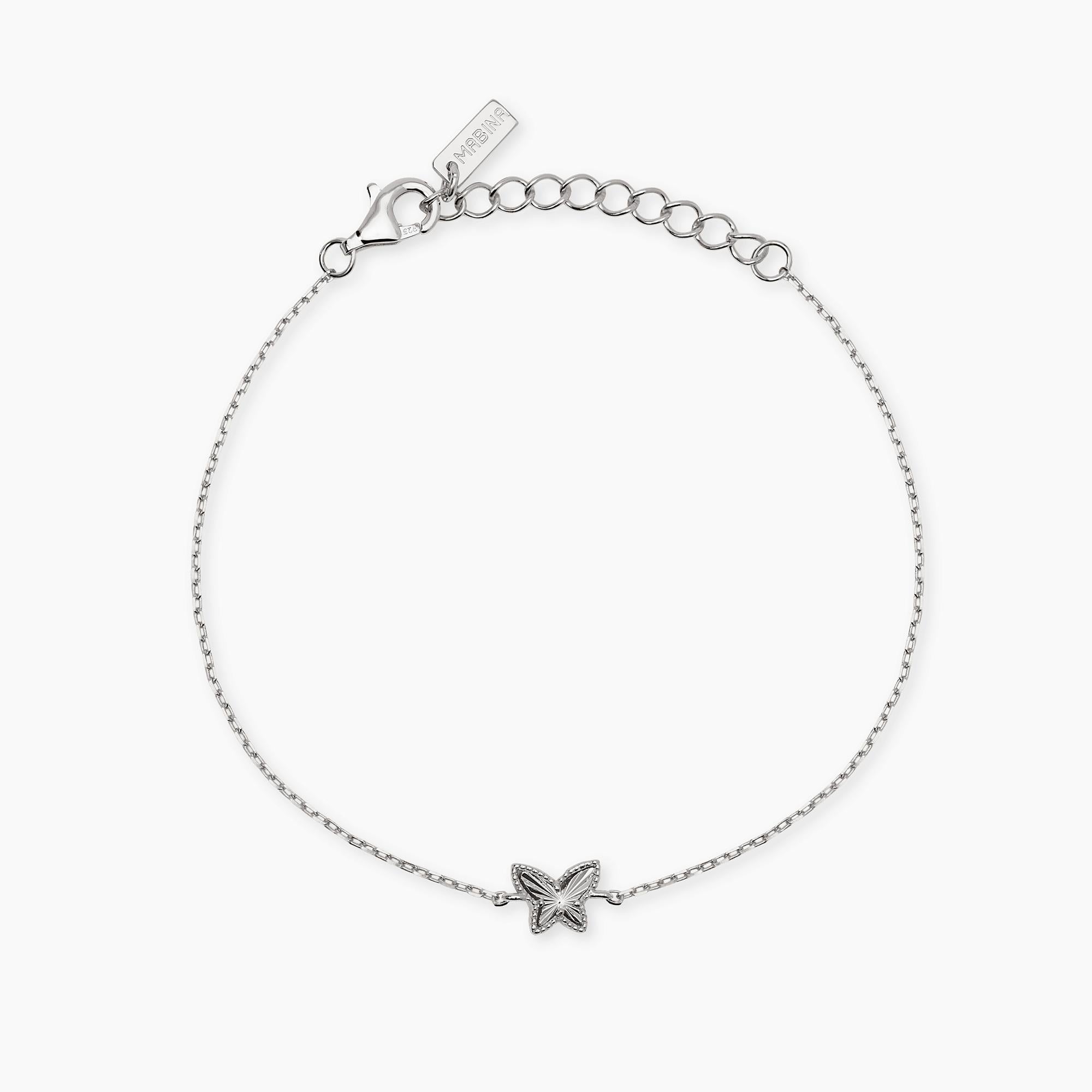 Mabina | Bracciale in argento con catena forzatina e farfalla VOILÀ | 534167