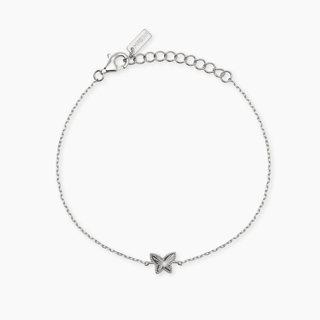Mabina | Bracciale in argento con catena forzatina e farfalla VOILÀ | 534167