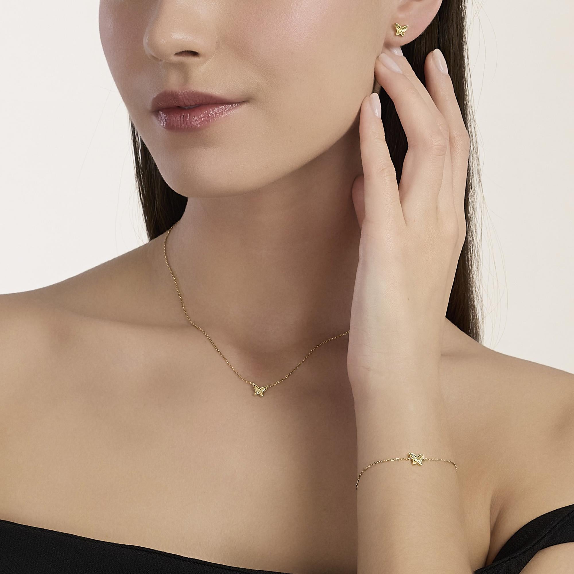 Mabina | Bracciale in argento dorato con farfalla VOILÀ | 534169