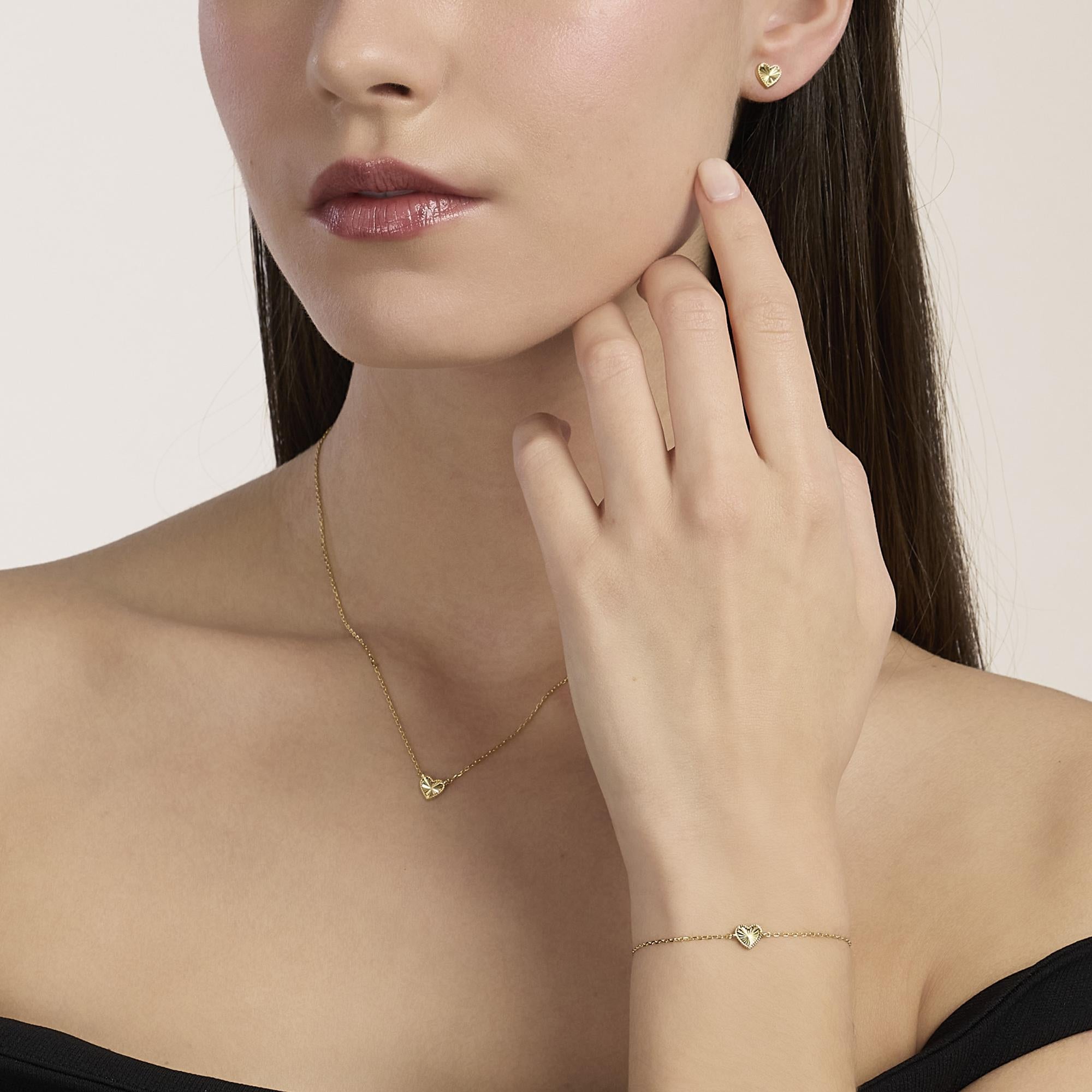 Mabina | Bracciale in argento dorato con cuore VOILÀ | 534170