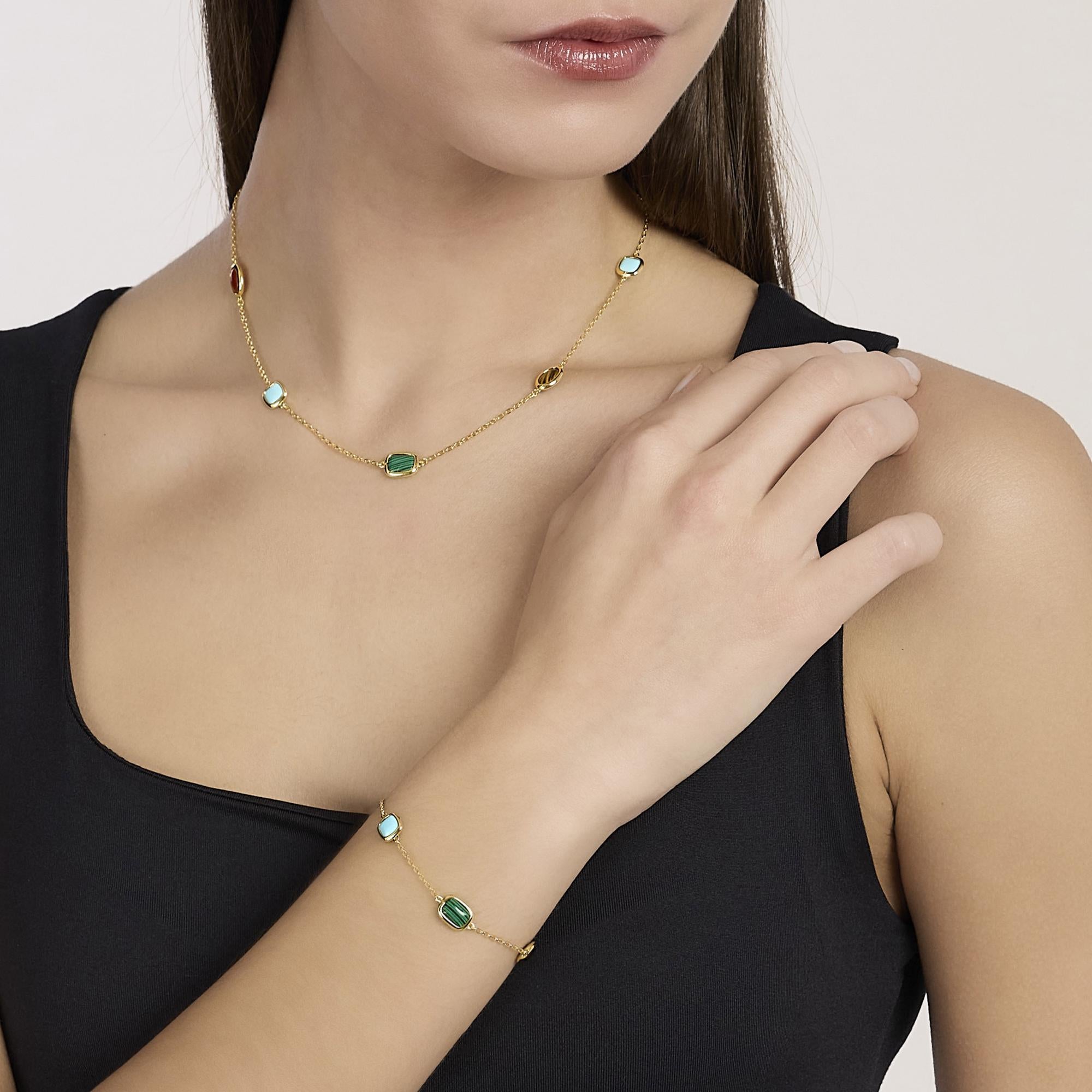 Mabina | Bracciale in argento dorato con pietre multicolor GIULIETTA | 534173