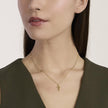 Mabina | Girocollo in argento placcato oro con croce CREDI IN ME | 553889
