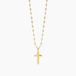 Mabina | Girocollo in argento placcato oro con croce CREDI IN ME | 553889