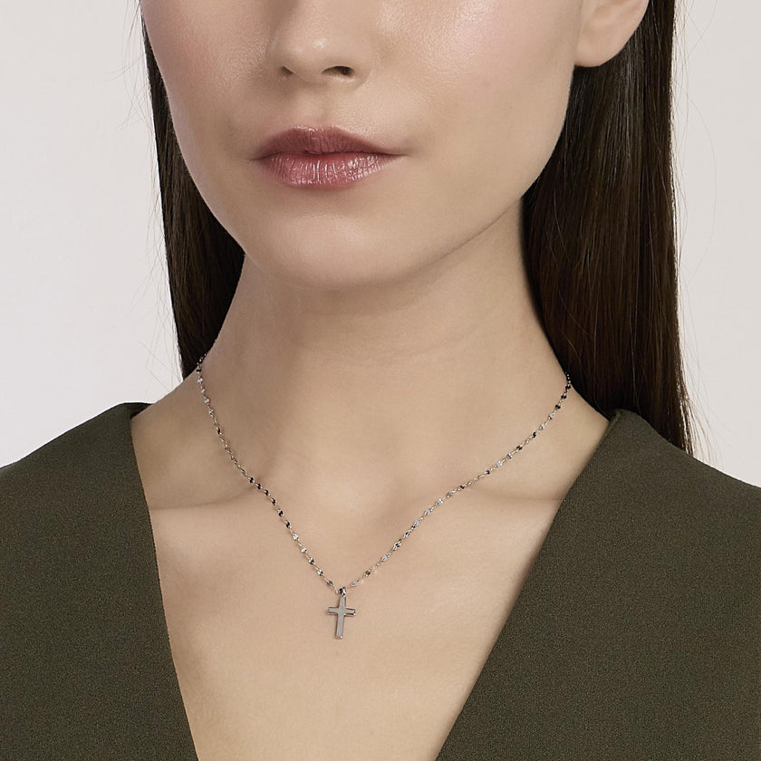 Mabina | Girocollo in argento con croce CREDI IN ME | 553890