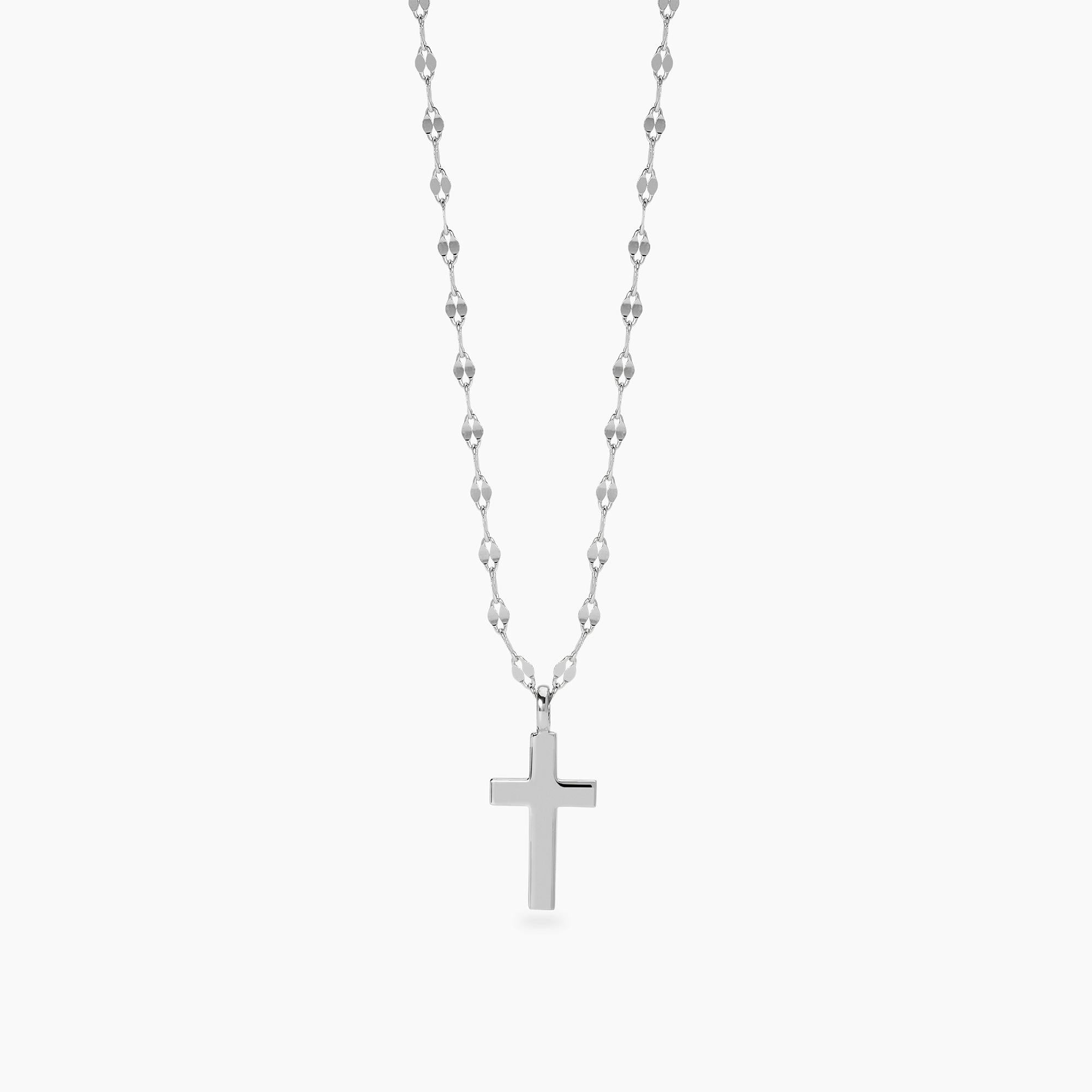 Mabina | Girocollo in argento con croce CREDI IN ME | 553890