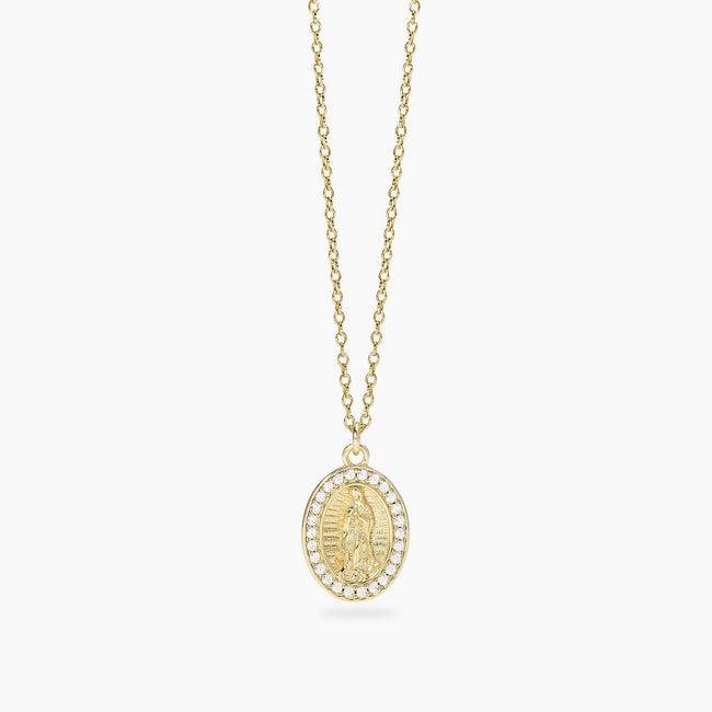 Mabina | Girocollo in argento dorato con pendente Madonnina LADY MADONNA | 553895