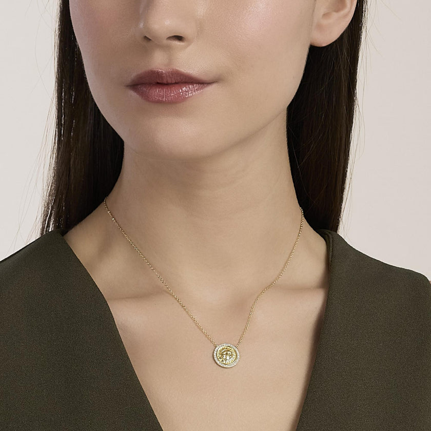 Mabina | Girocollo in argento dorato con ciondolo sole FOLLOW THE SUN | 553901