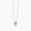 Mabina | Girocollo in argento dorato con mano di Fatima POSITIVE ENERGY | 553902