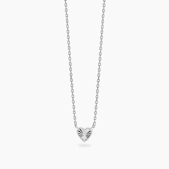 Mabina | Girocollo in argento con catena forzatina e cuore VOILÀ | 553904
