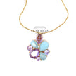 UNGARI | Collana 45-50 CM Col. Lilla e turchese | ILMIORE CL 092