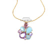 UNGARI | Collana 45-50 CM Col. Lilla e turchese | ILMIORE CL 092