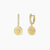 Mabina | Orecchini a cerchio dorati con ciondolo occhio LOOK AT ME | 563974