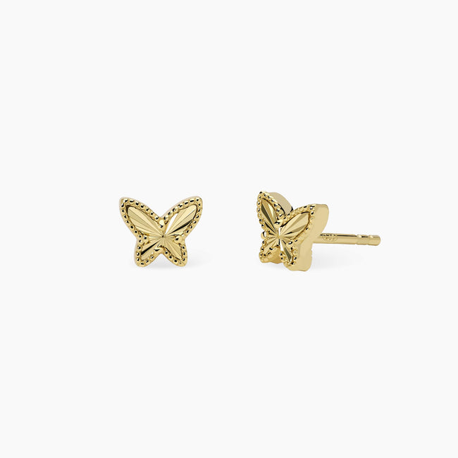 Mabina | Orecchini a lobo in argento dorato con farfalla VOILÀ | 563980
